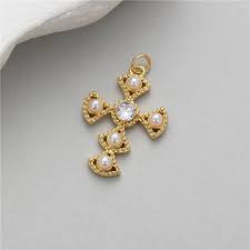 Origami Owl Large Triangle Cross with Pearl Charm