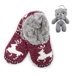 Wine Pashima-Style Reindeer Slippers Infused with Neroli and Shea Butter by Aromasoles