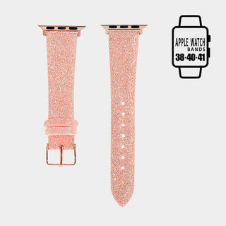 Pink Sparkle Apple Watch Silicone Band