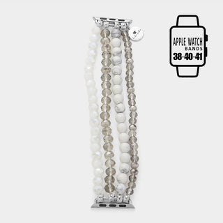 Faceted Beads Natural Stone Beaded Multi Layered Apple Watch Band (3 Colors)