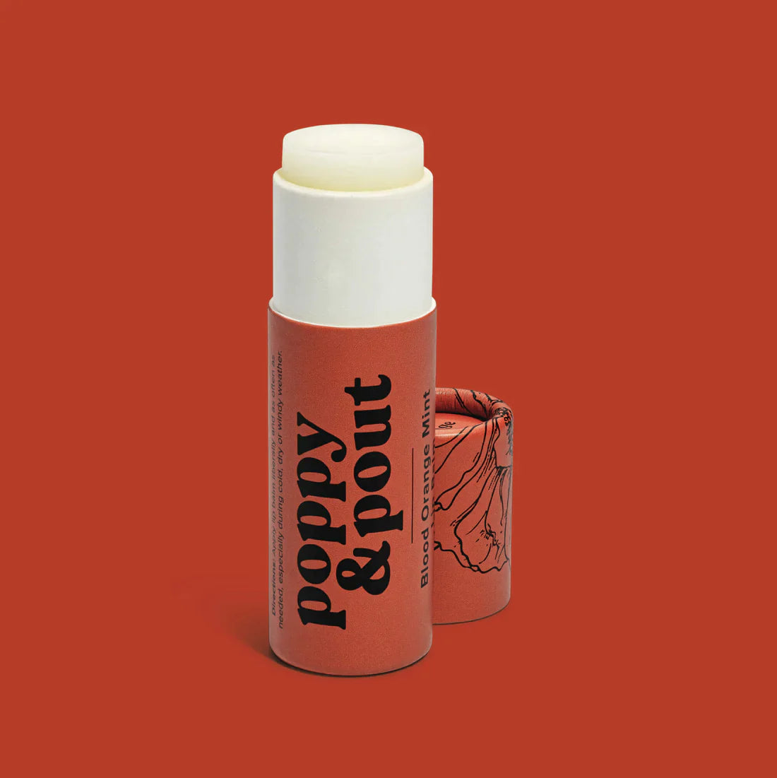 Poppy and Pout Lip Balm in Blood Orange Mint