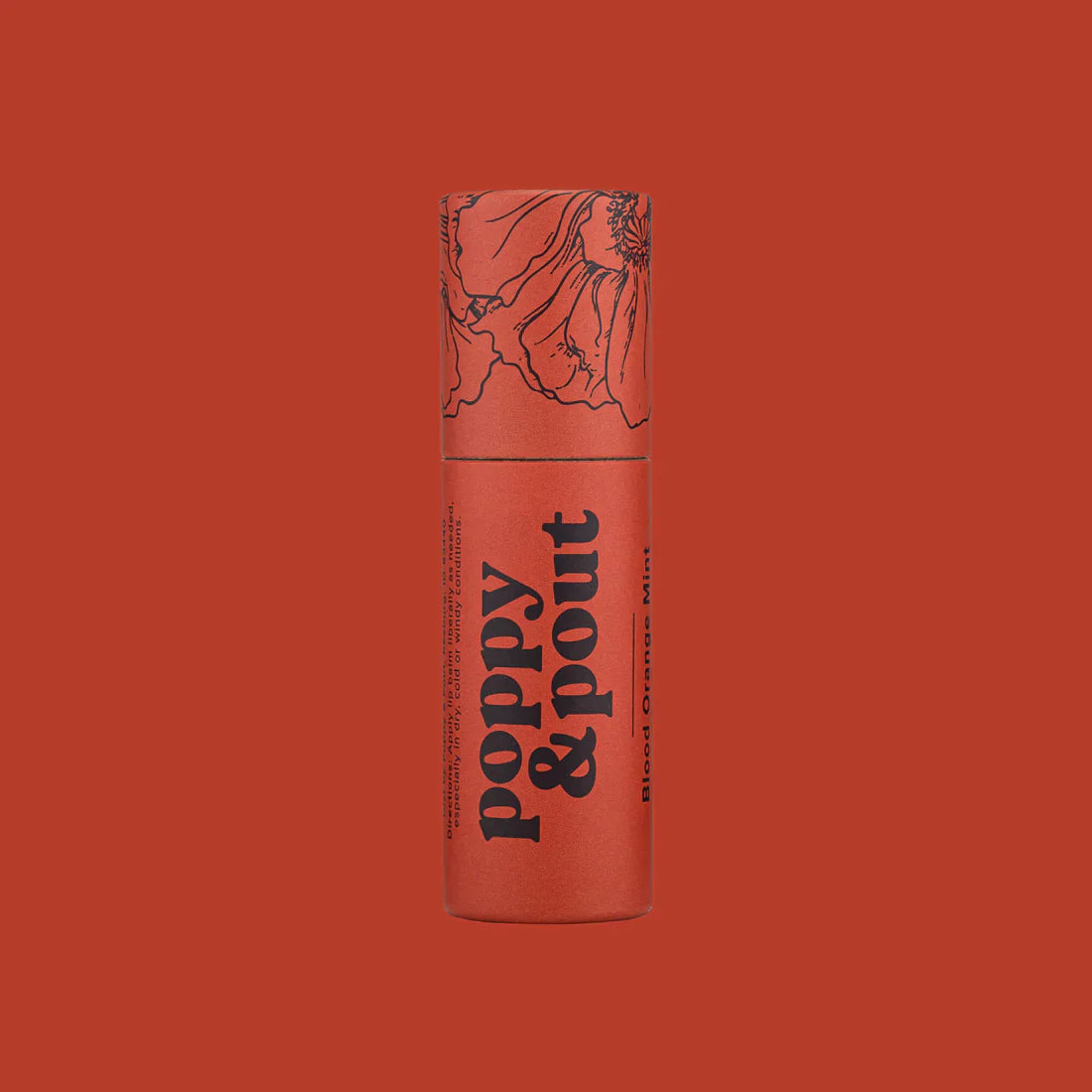 Poppy and Pout Lip Balm in Blood Orange Mint
