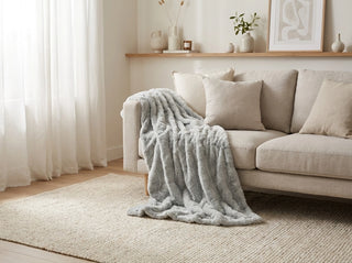 Light Grey Margo Lavender Scented Silver Bubble Throw by Aromasoles