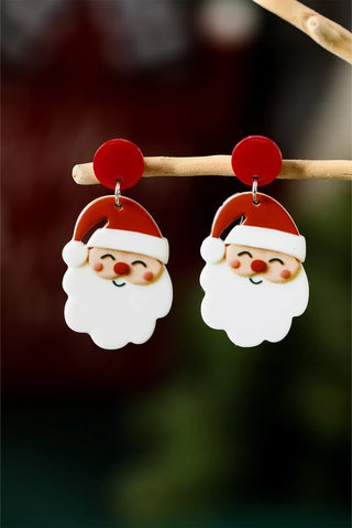 Acrylic Santa Dangle Earrings