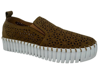 Tan Nicole Perforated Edge Slip On Sneaker by Very G FINAL SALE