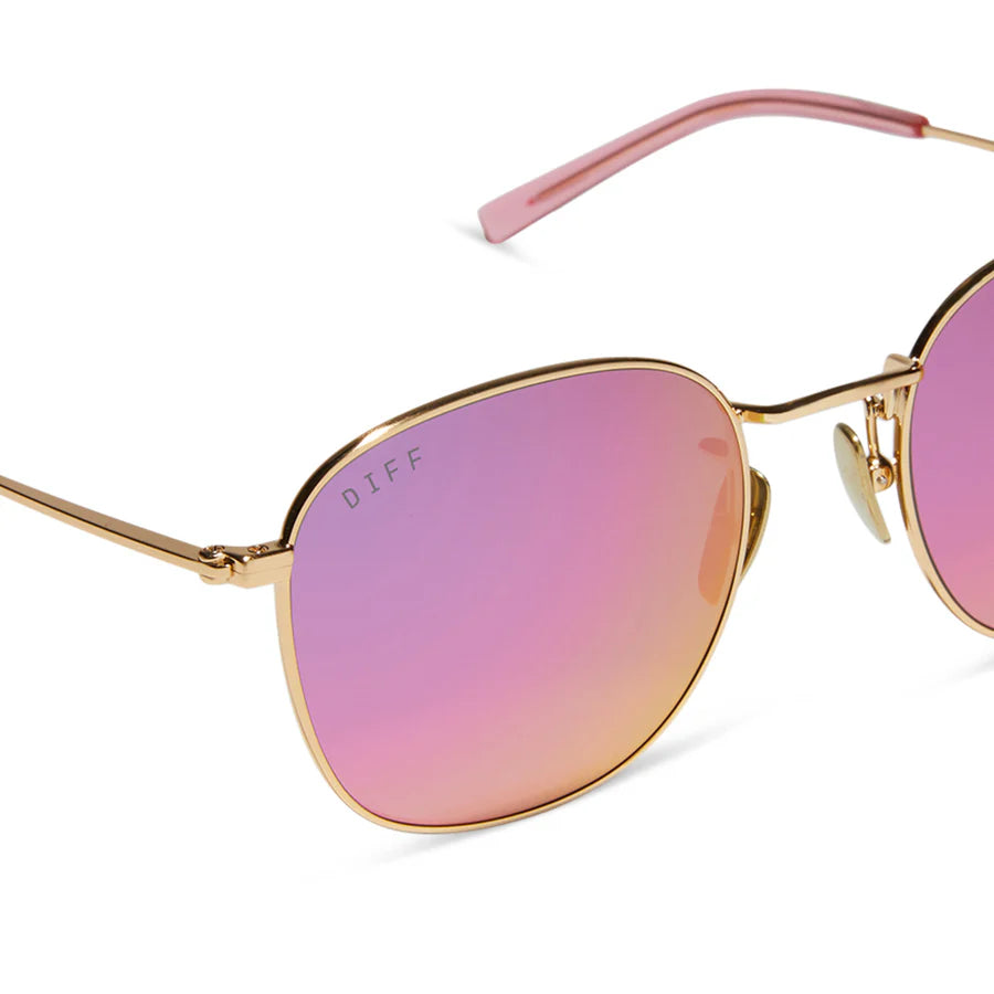 DIFF EYEWEAR AXEL GOLD + PINK RUSH MIRROR – Magnolia Too  display picture 1