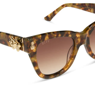 DIFF EYEWEAR HAWAII COCONUT PALM TORT + BROWN GRADIENT