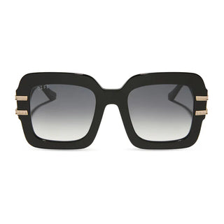 DIFF EYEWEAR TANYA MCQUOID LUXE BLACK + RICH GREY GRADIENT