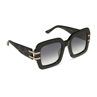 DIFF EYEWEAR TANYA MCQUOID LUXE BLACK + RICH GREY GRADIENT