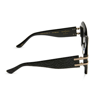 DIFF EYEWEAR TANYA MCQUOID LUXE BLACK + RICH GREY GRADIENT