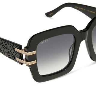 DIFF EYEWEAR TANYA MCQUOID LUXE BLACK + RICH GREY GRADIENT