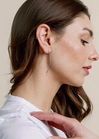 Cast A Line Earring in Silver
