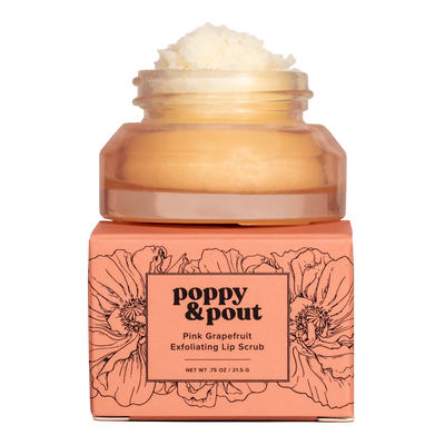 Poppy and Pout Lip Scrub in Pink Grapefruit