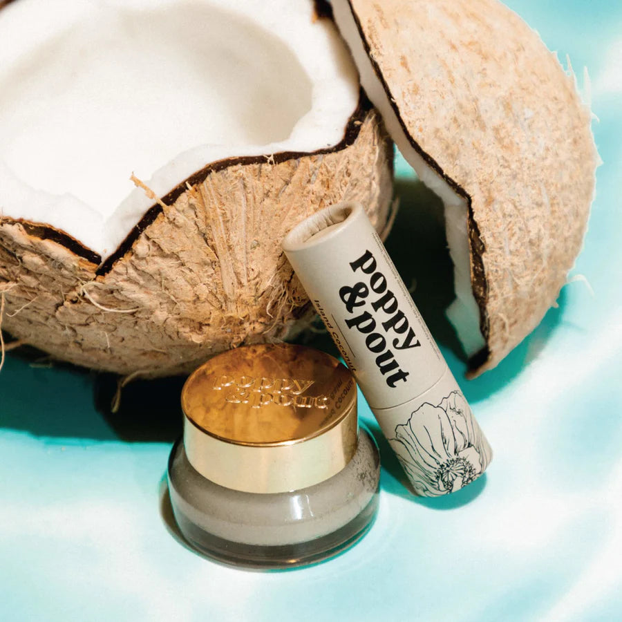 Poppy and Pout Lip Balm in Island Coconut