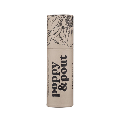 Poppy and Pout Lip Balm in Island Coconut