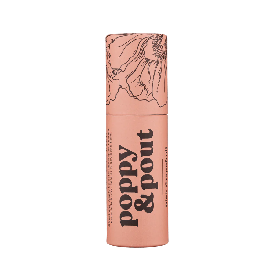 Poppy and Pout Lip Balm in Pink Grapefruit