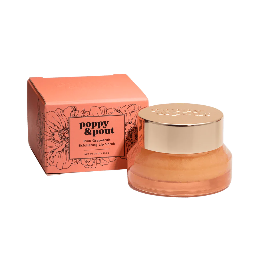 Poppy and Pout Lip Scrub in Pink Grapefruit