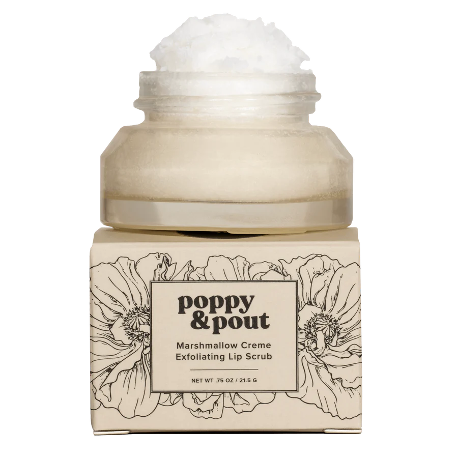 Poppy and Pout Lip Scrub in Marshmallow Cream