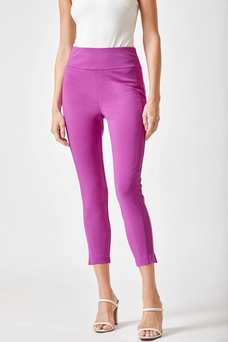 Spring Magenta Magic High Waisted Tummy Control Skinny Pant