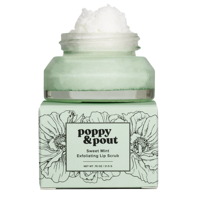 Poppy and Pout Lip Scrub in Sweet Mint