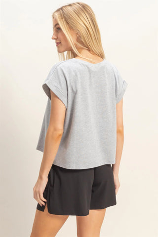 SC Heather Grey Flag Patch Tee