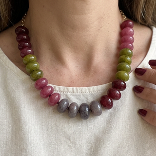 Mulitcolor Chunky Beaded Necklace (4 Options)