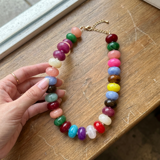 Mulitcolor Chunky Beaded Necklace (4 Options)