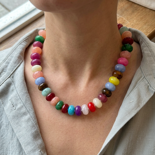 Mulitcolor Chunky Beaded Necklace (4 Options)