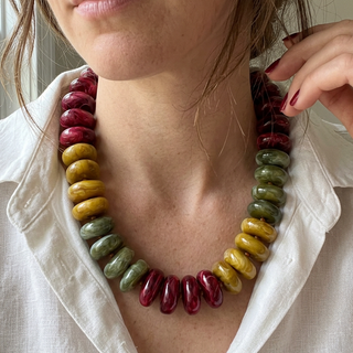 Extra Chunky Mulitcolor Beaded Necklace (2 Options)