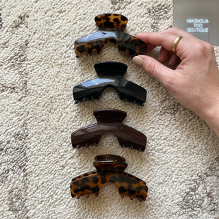 Rounded Hat-Friendly Claw Clips (4 Colors)