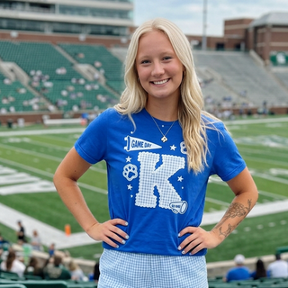 Big K “Kentucky” Gingham Applique & Lace Tee