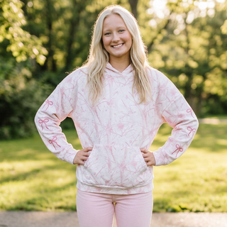 Simply Southern - White Camo Alice Hoodie w/ Bow Detail