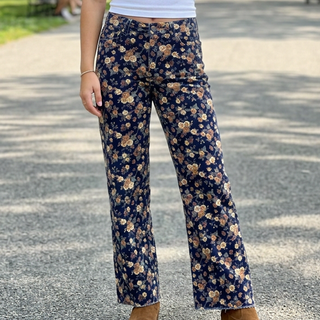 Simply Southern Floral Print Relaxed Straight Leg Pant
