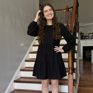Black Tiered Mini Dress