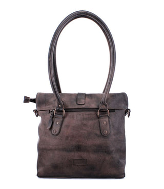 BED STU "Rachel" Shoulder Bag in Black Rustic Rust BFS