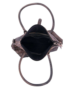 BED STU "Rachel" Shoulder Bag in Black Rustic Rust BFS