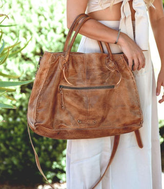 Bed Stu "Rockaway" Handbag in Tan Rustic