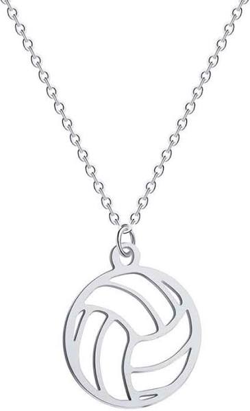 Geometric Stainless Steel Hollow Volleyball Necklace (2 Colors)