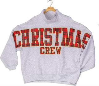 SIMPLY SOUTHERN "CHRISTMAS CREW" MOCK NECK OVERSIZED SWEATSHIRT ONE SIZE