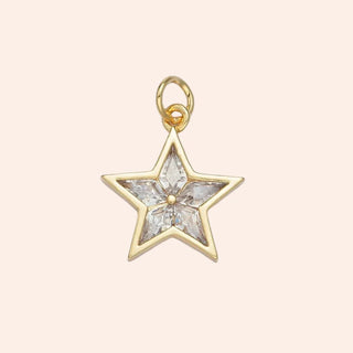 Origami Owl Bezel CZ Star Charm Pendant