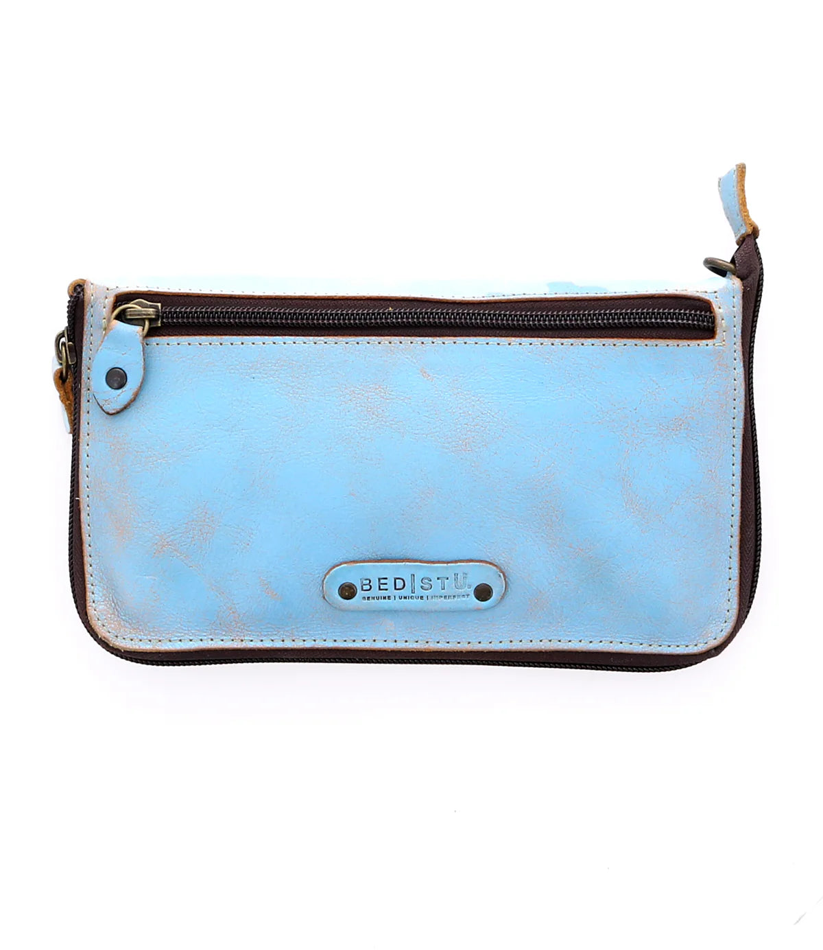 BED STU Templeton II Crossbody in Baby Blue Lux Oats Rustic