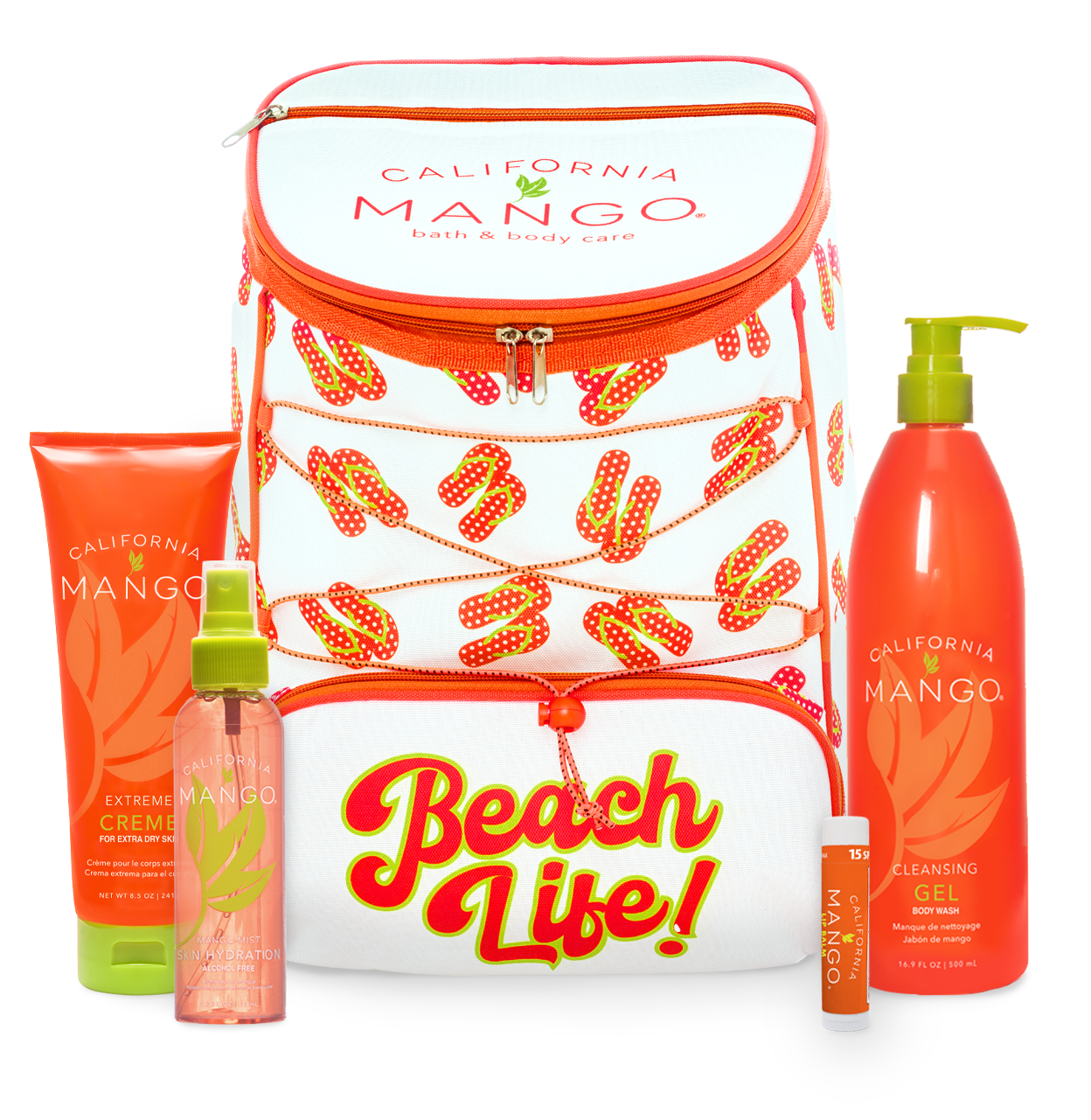 Beach Life! Cali-Backpack Cooler 5-PC Kit with Extreme Crème