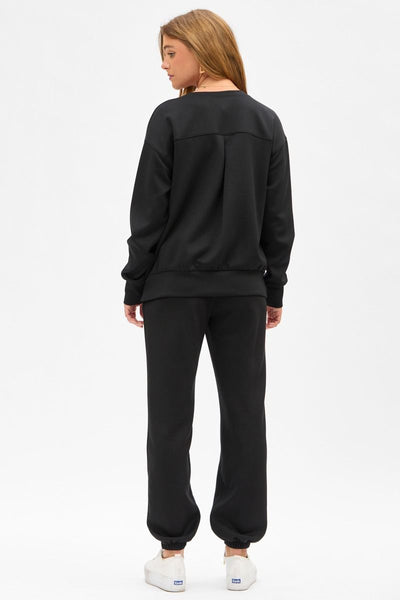 Black Malibu Pullover and Jogger Pant Set