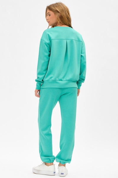 Emerald Malibu Pullover and Jogger Pant Set