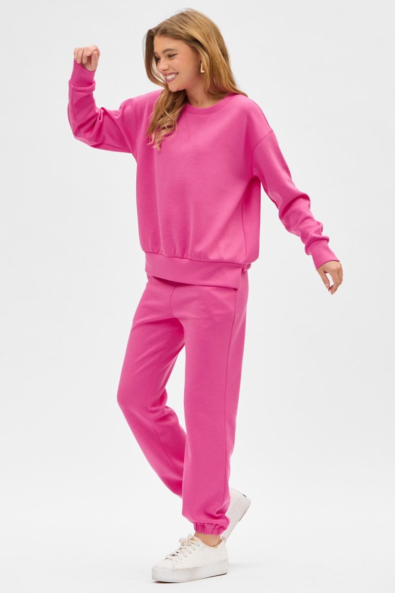 Hot Pink Malibu Pullover and Jogger Pant Set