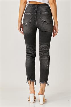 Curvy Black High Rise Relaxed Jeans