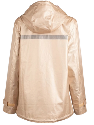Charles River Champagne Raincoat w/Floral Lining