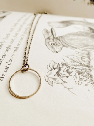 Brass Open Pendant Necklaces
