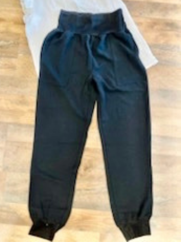 Black Pocketed Casual Joggers