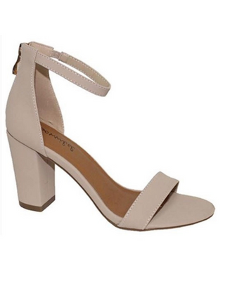 Nude Chunky Heel Dress Sandal FINAL SALE